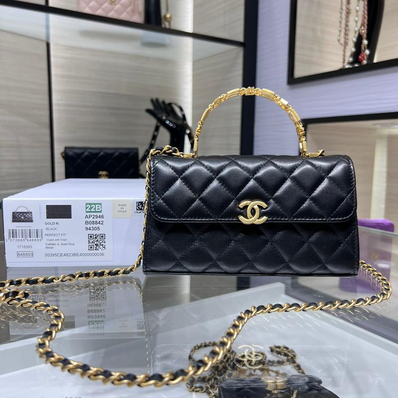 Chanel Handbags AP2946 Sheepskin Black